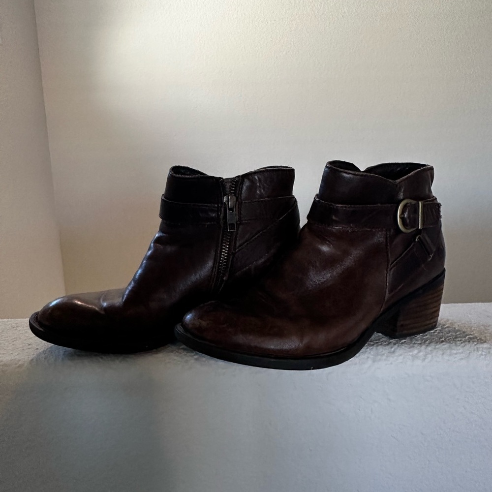 Born Dark Brown Ankle Booties